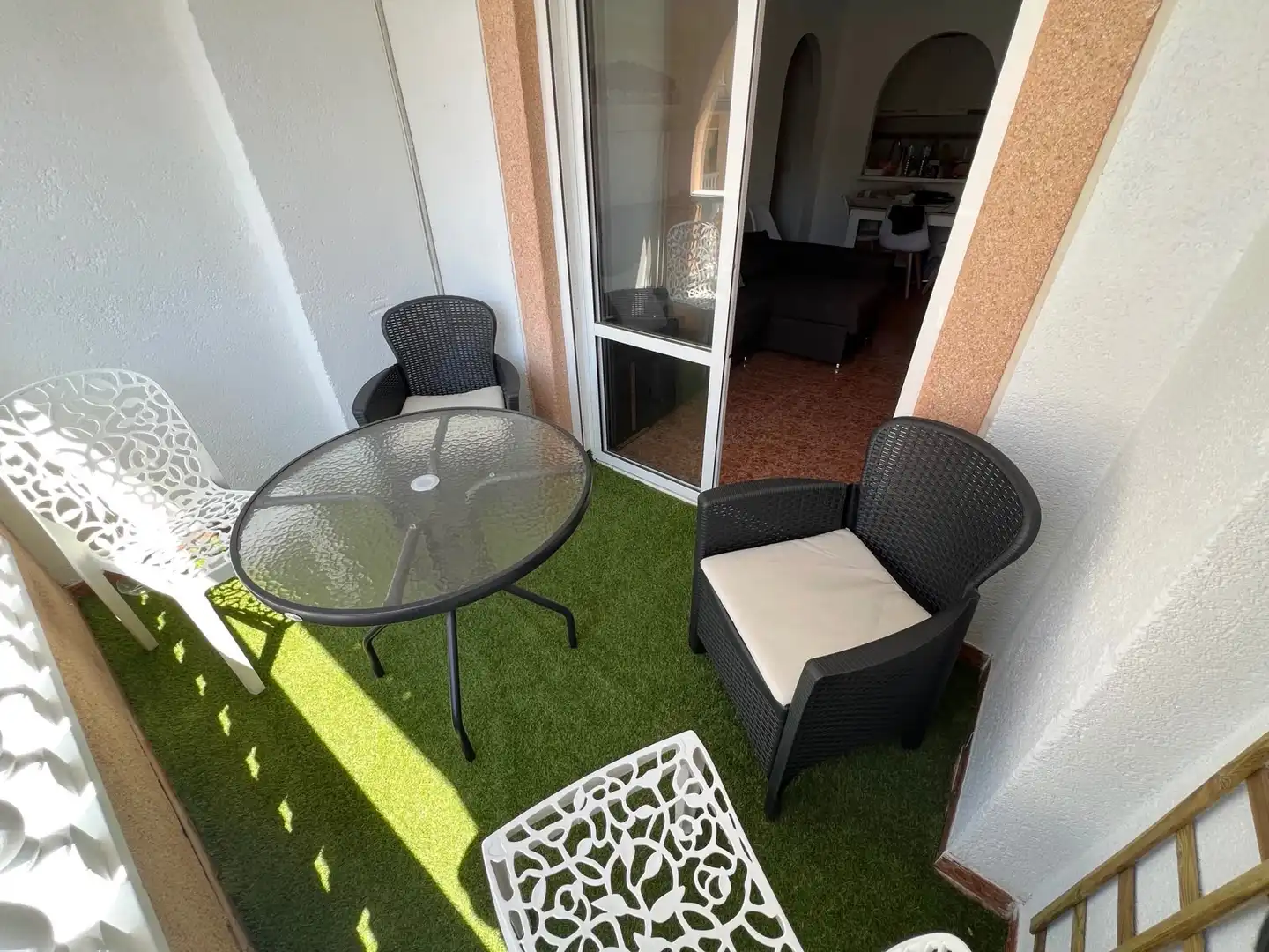 Terrace of Apartments for rent in Torrevieja  with Air Conditioner, Heating and Swimming Pool