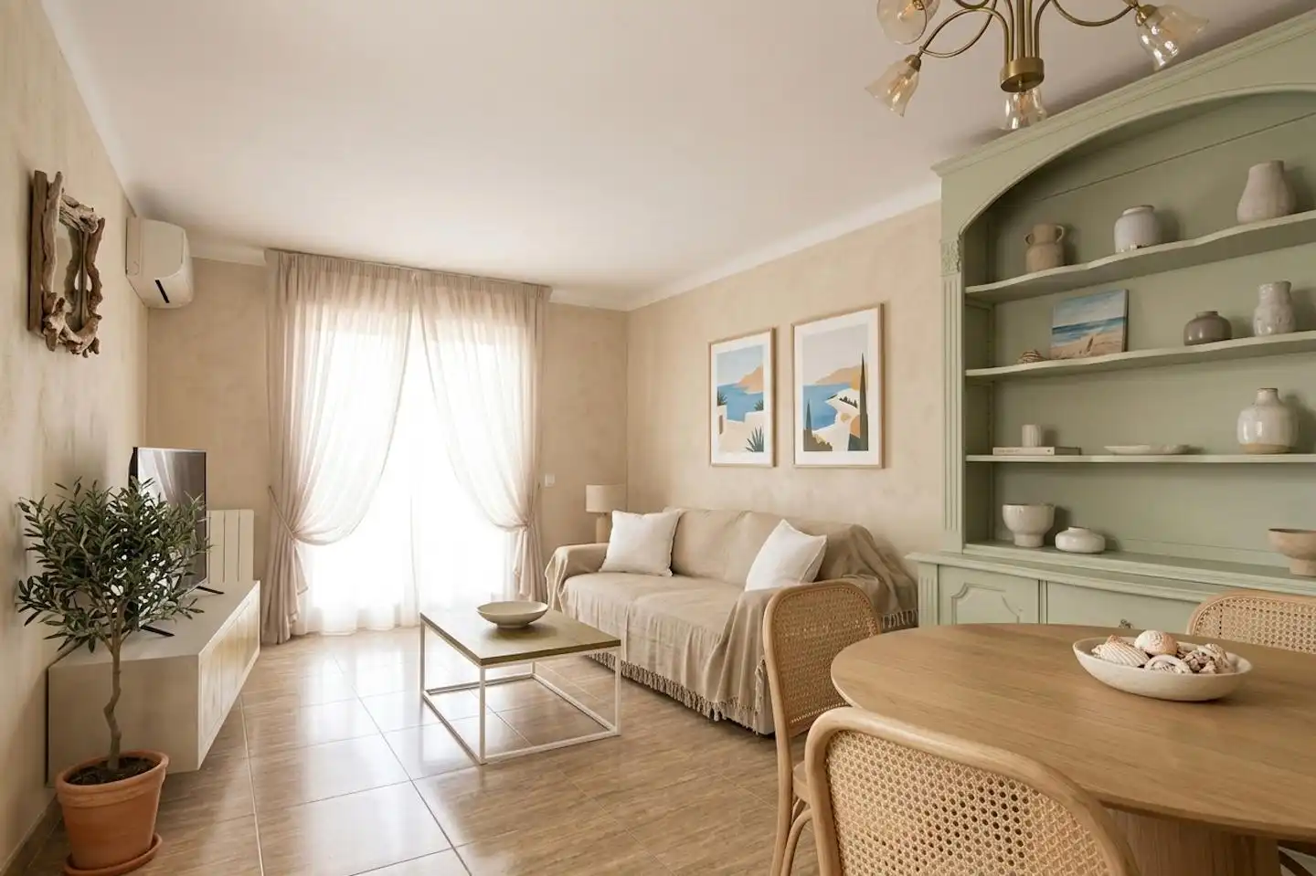 Living room of Flat for sale in Eivissa  with Air Conditioner and Terrace