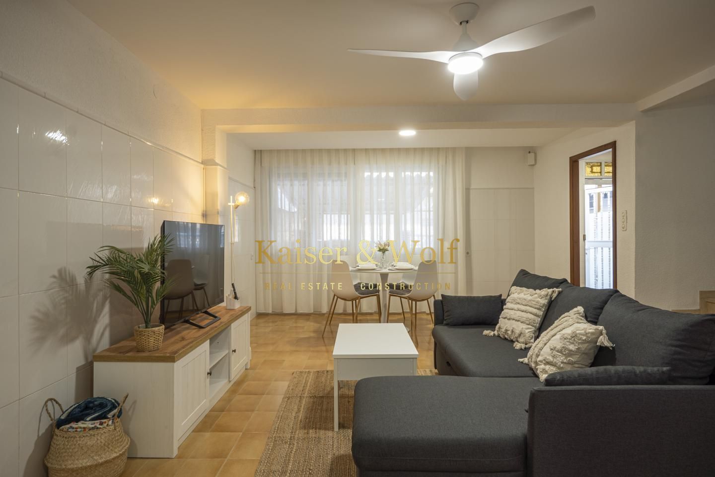 Living room of House or chalet to rent in Santa Pola  with Air Conditioner, Terrace and Furnished