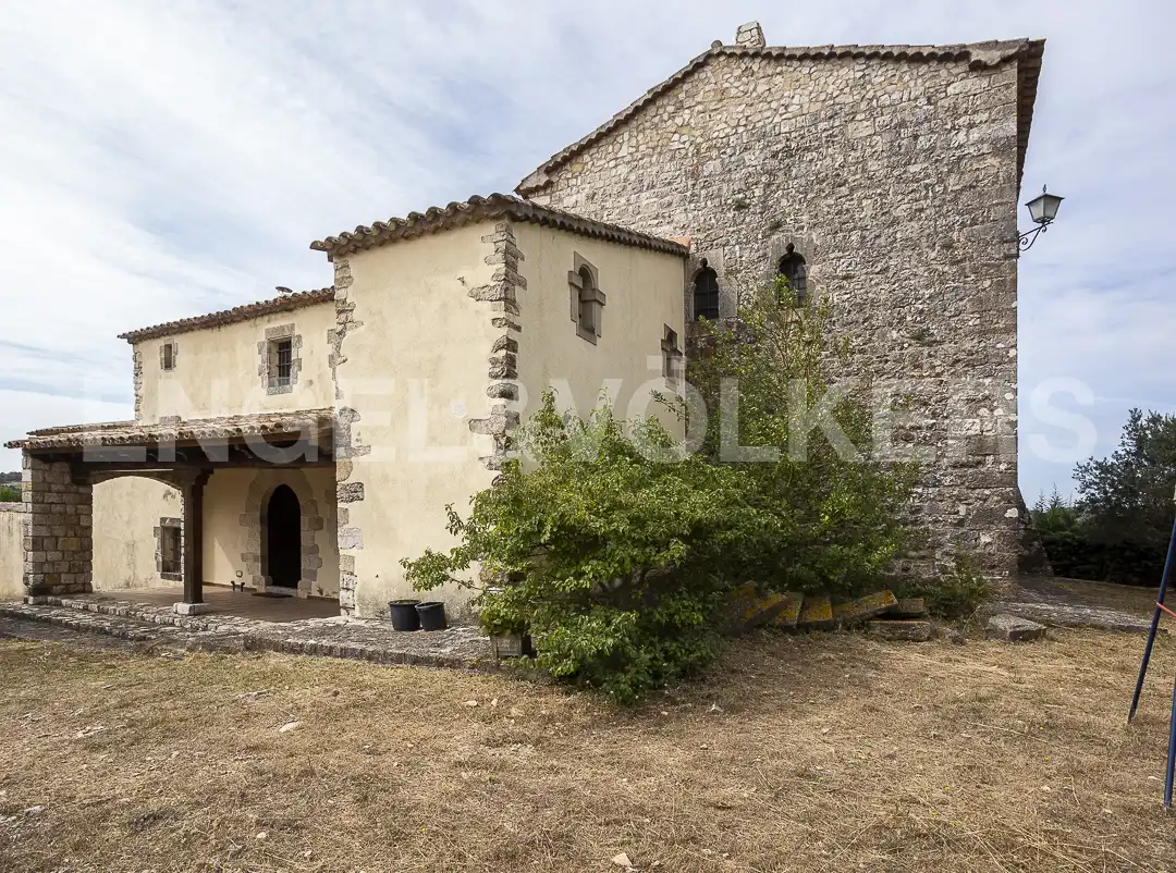 Vista exterior de Casa o chalet en venta en Pontons con Calefacción, Jardín privado y Parquet