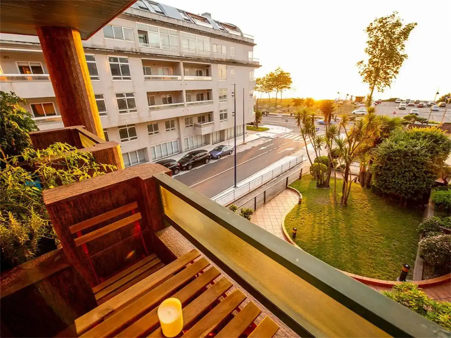 Terrasse von Wohnungen zur Miete in Vigo  mit Möbliert und Balkon