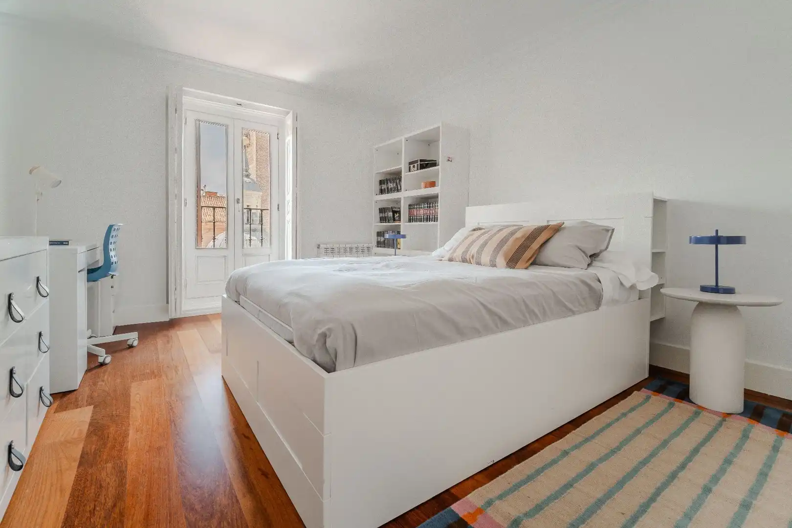 Schlafzimmer von Wohnung zur Miete in Madrid mit Klimaanlage und Heizung