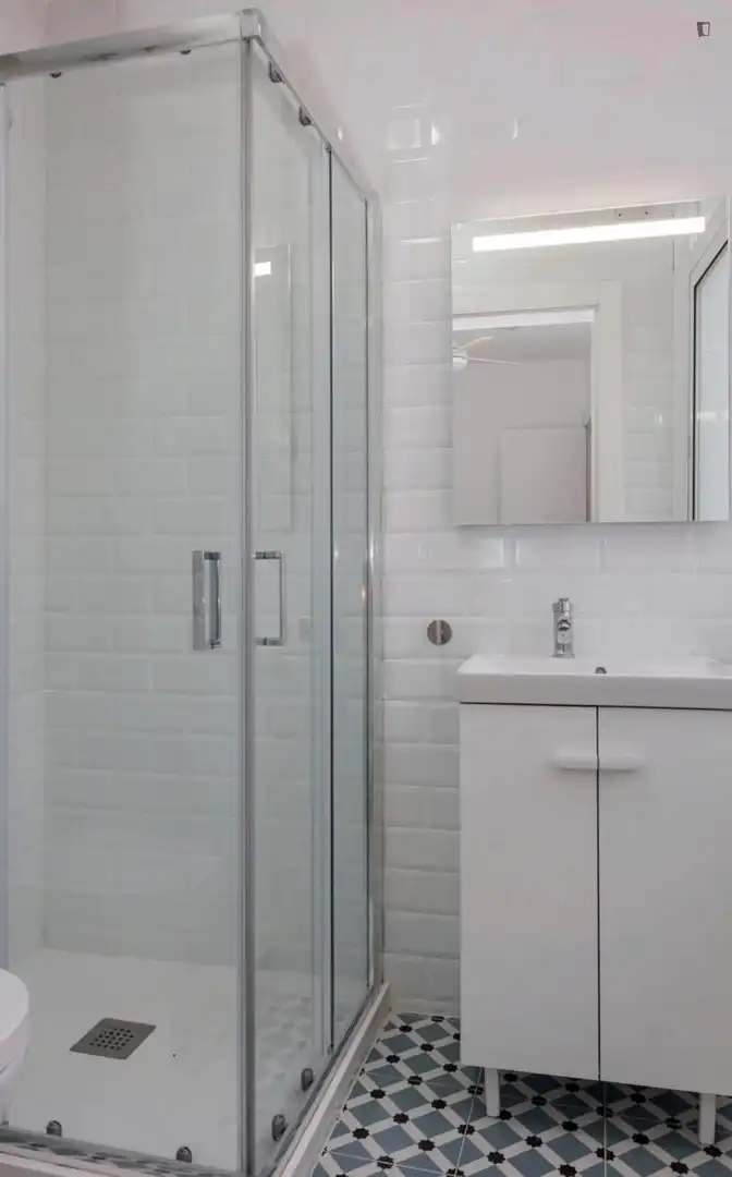Baño de Apartamento para compartir en L'Hospitalet de Llobregat con Amueblado, Horno y Lavadora