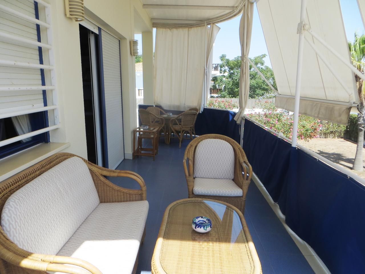 Terrassa de Casa o xalet de lloguer en Punta Umbría amb Jardí privat, Moblat i Balcó