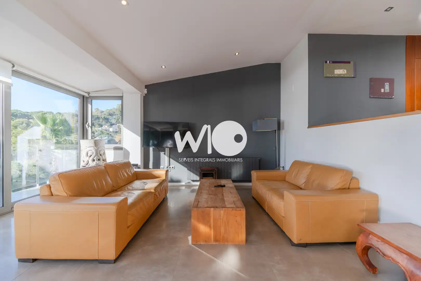 Sala de estar de Casa o chalet en venta en Blanes con Jardín privado, Terraza y Piscina