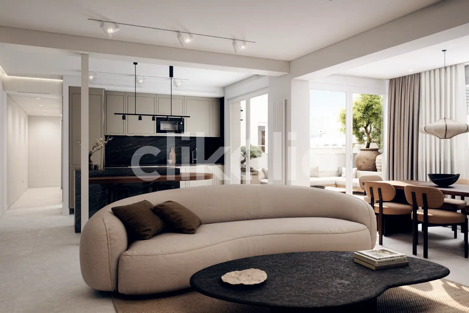 Wohnzimmer von Dachboden zum Verkauf in  Madrid Capital mit Klimaanlage, Heizung und Terrasse