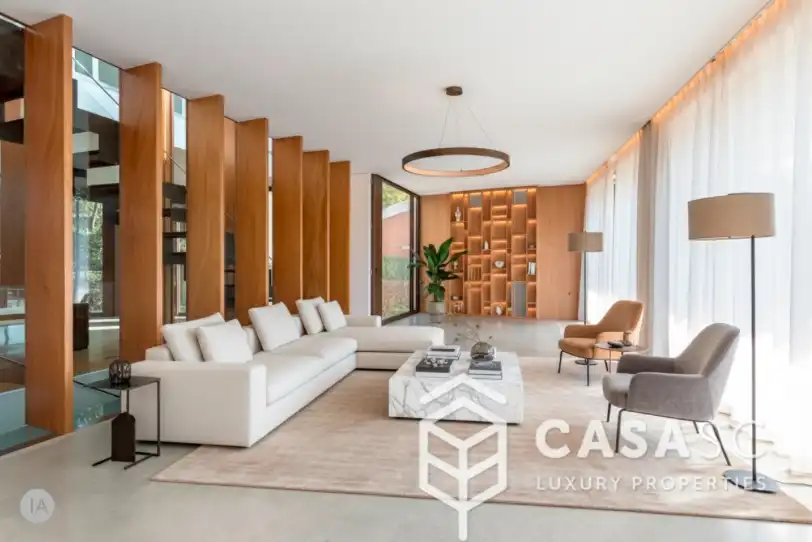 Living room of Houses for sale in Sant Cugat del Vallès  with Air Conditioner, Heating and Private garden
