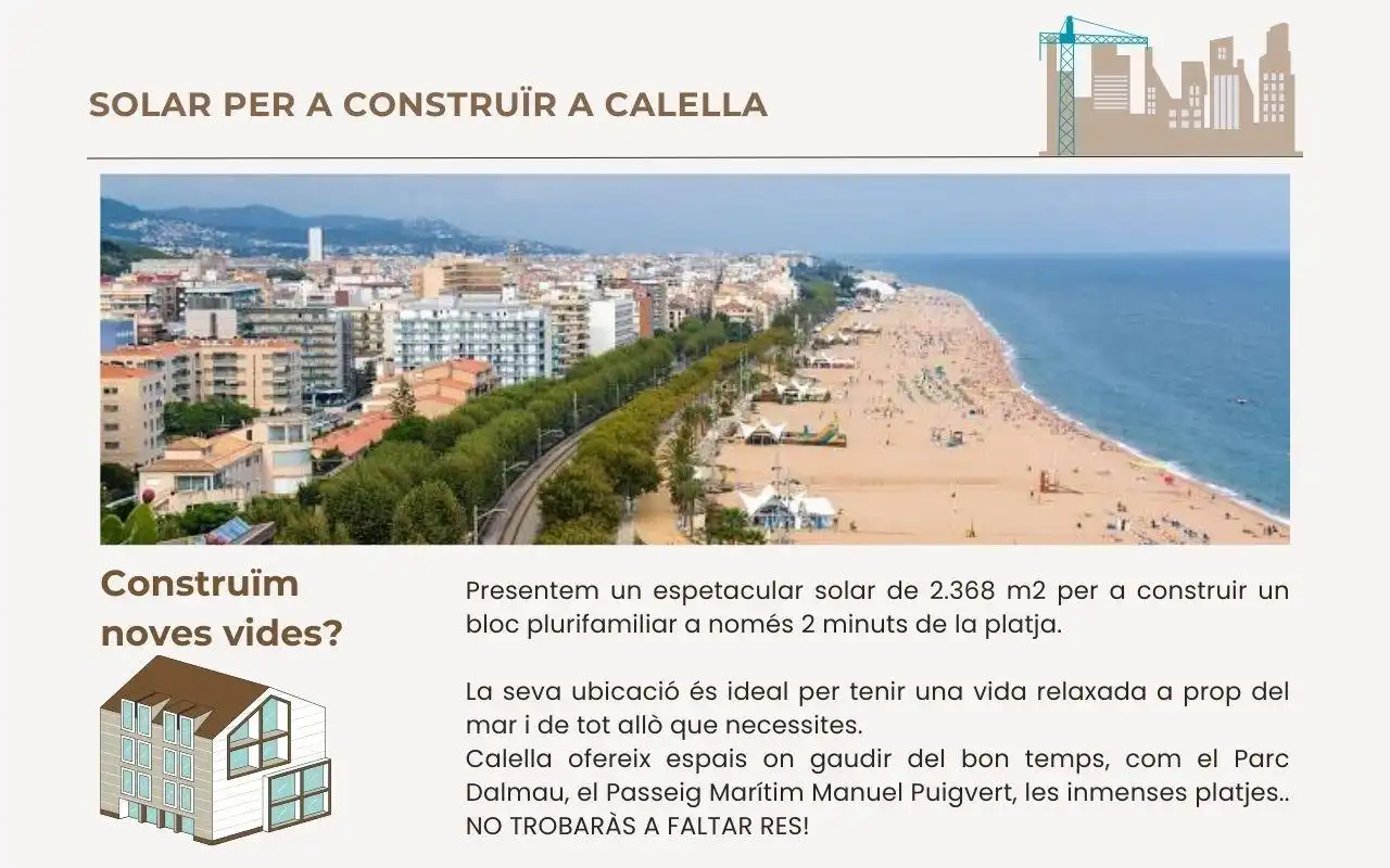 Lands and plots for sale in Calella