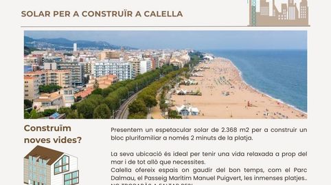 Solar Edificable en Calella
