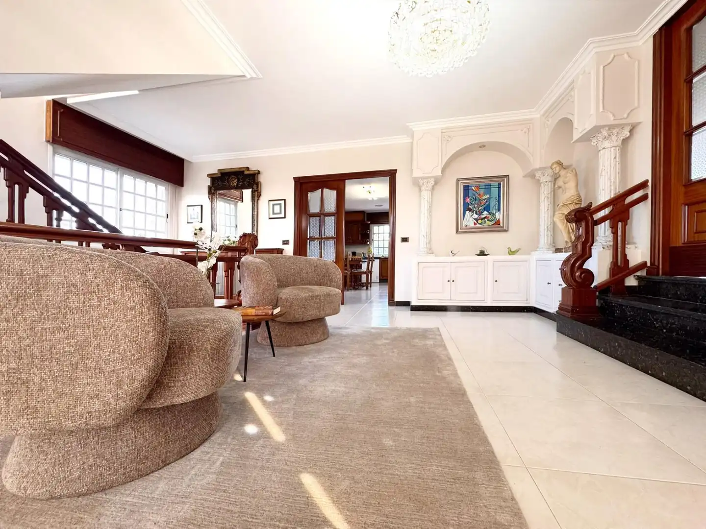 Sala de estar de Casa o chalet en venta en Barro con Calefacción, Jardín privado y Terraza