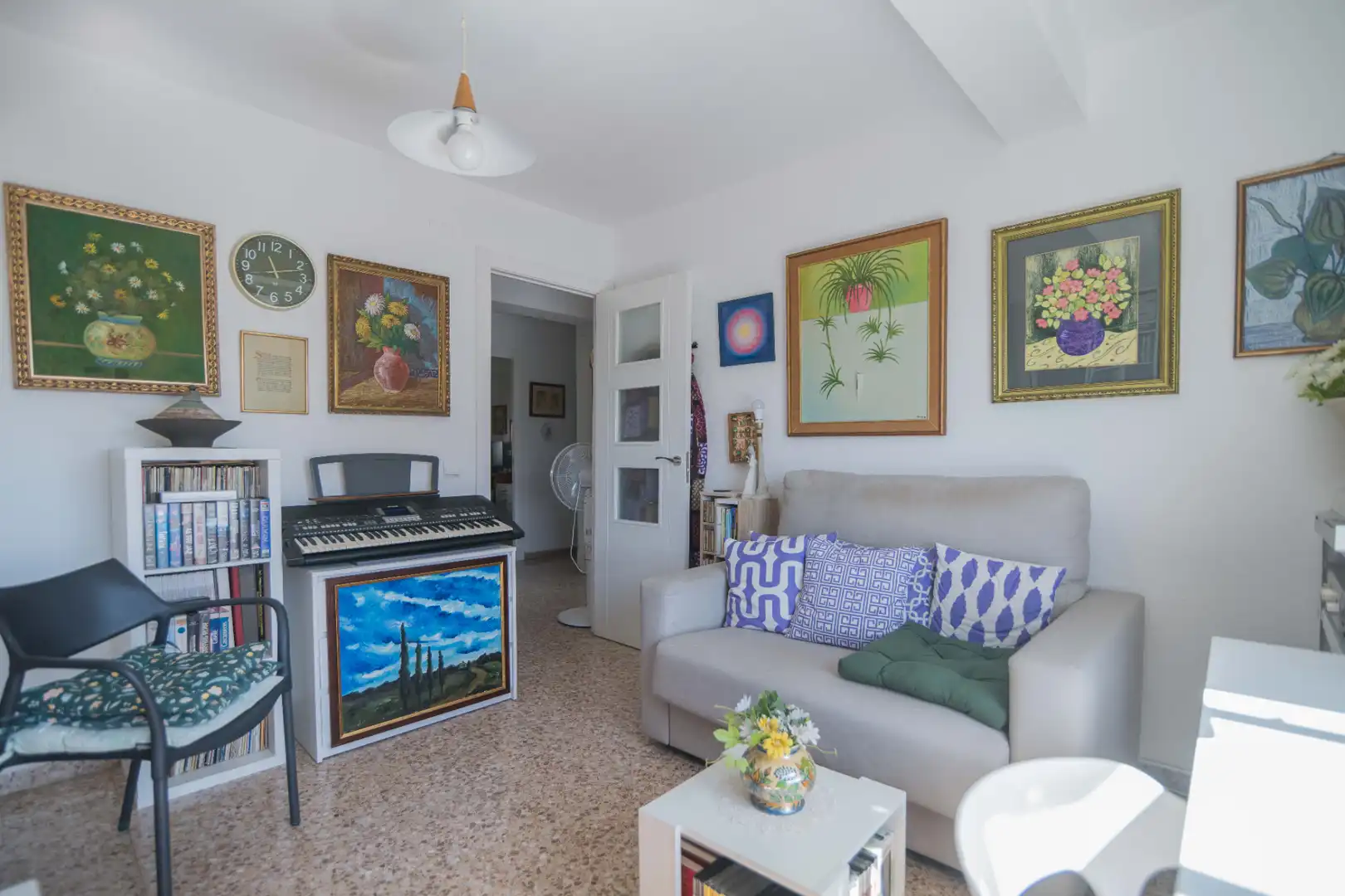 Sala d'estar de Pis en venda en Valencia amb Terrassa, Moblat i Balcó