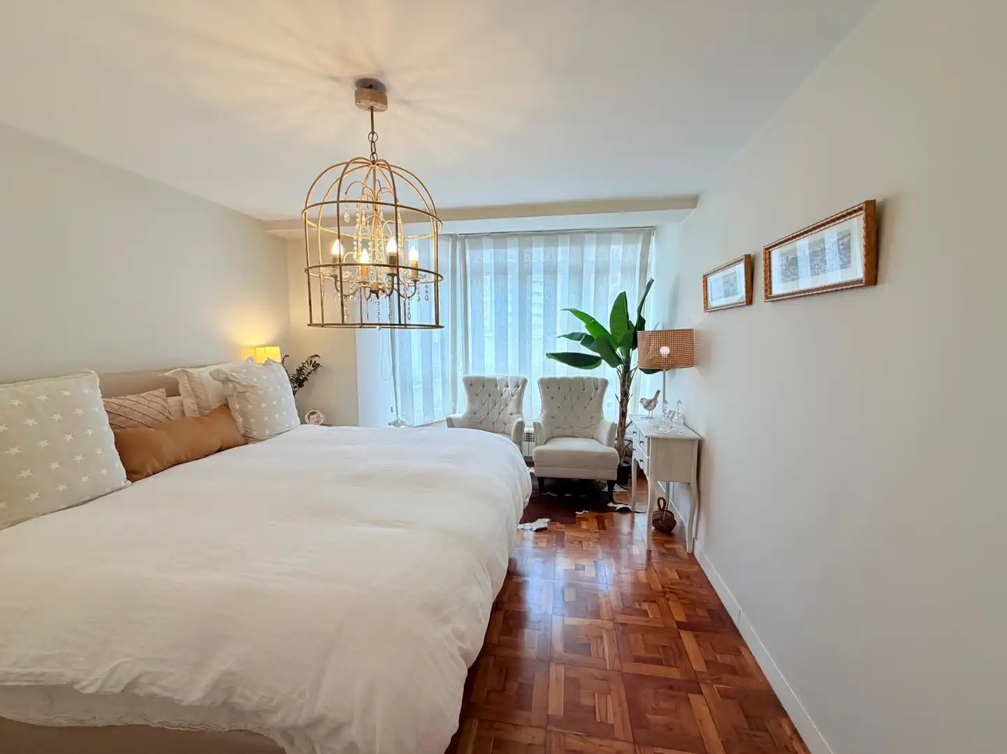 Schlafzimmer von Wohnung zum Verkauf in Avilés mit Heizung, Terrasse und Möbliert