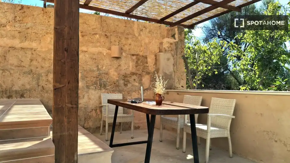 Terrassa de Pis per a compartir en  Palma de Mallorca amb Aire condicionat, Calefacció i Moblat
