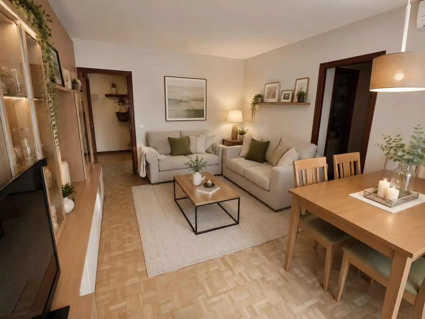 Living room of Flat for sale in Móstoles  with Heating, Parquet flooring and Terrace