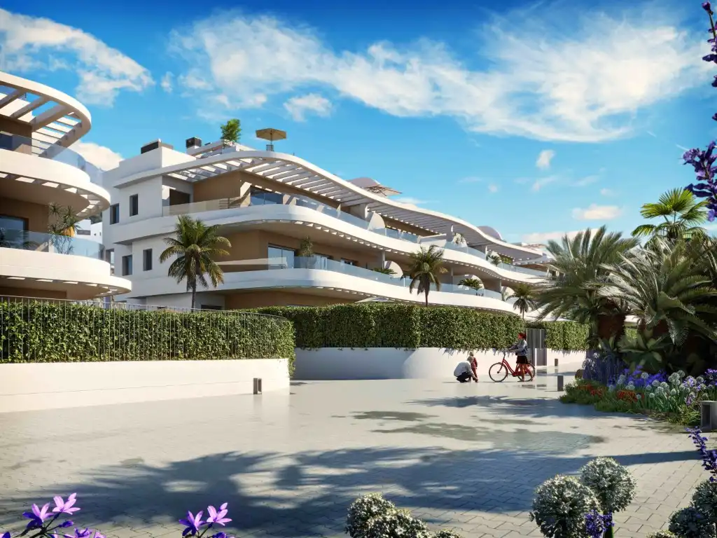 Vista exterior de Apartament en venda en Finestrat amb Jardí privat i Piscina