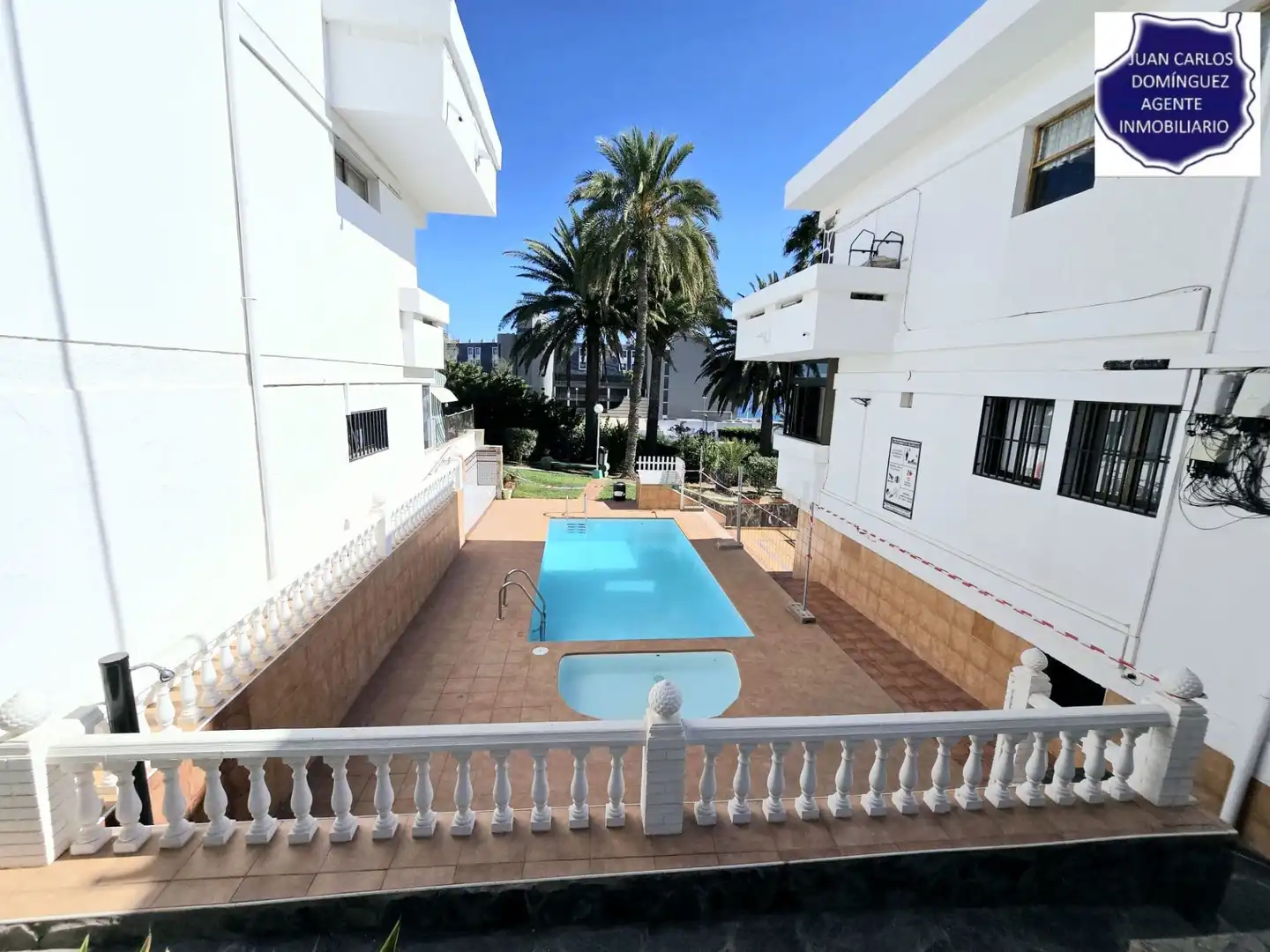 Vista exterior de Apartament de lloguer en San Bartolomé de Tirajana amb Terrassa, Moblat i Piscina comunitària