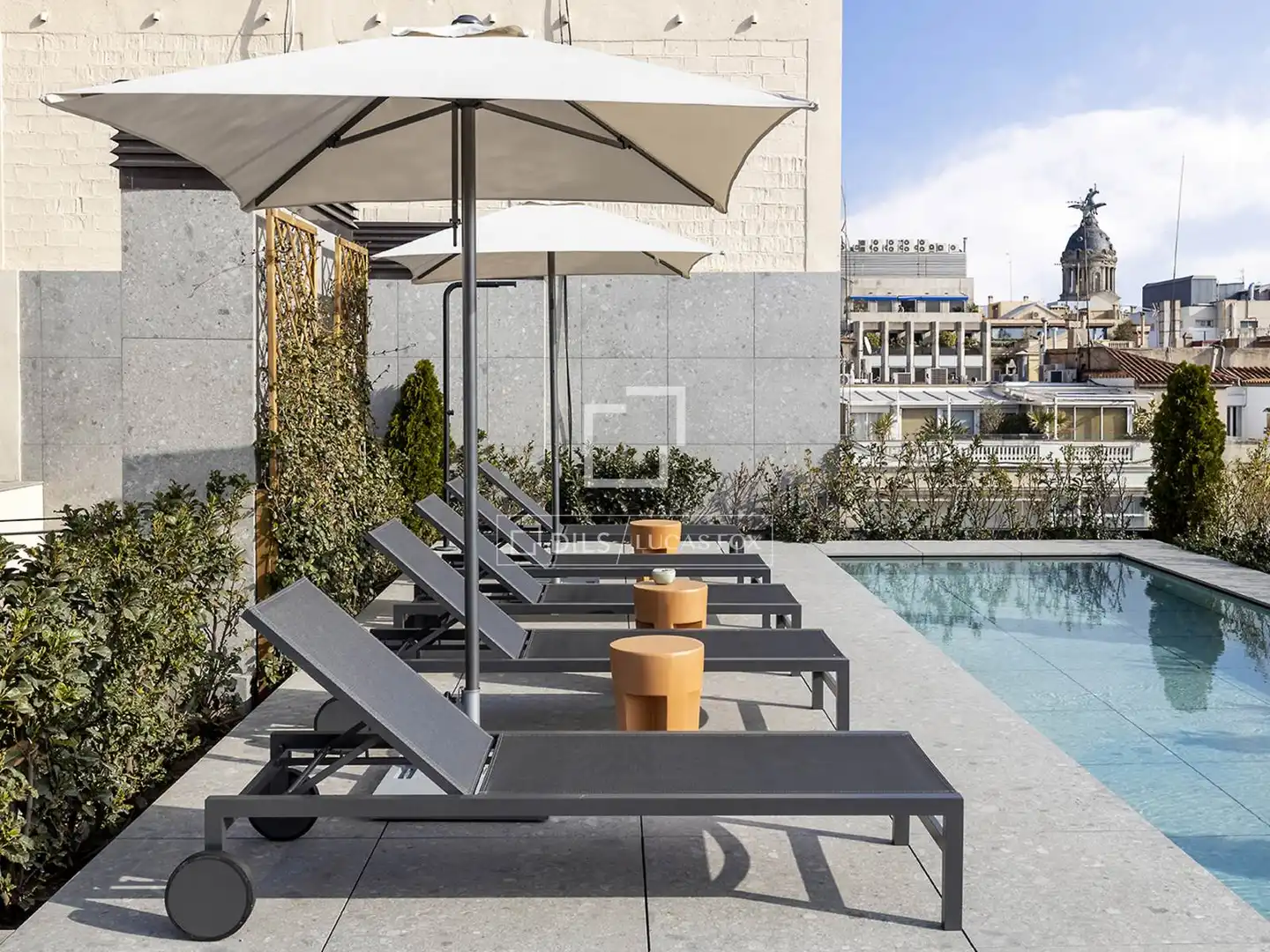 Terraza de Piso de alquiler en Barcelona con Aire acondicionado, Calefacción y Parquet