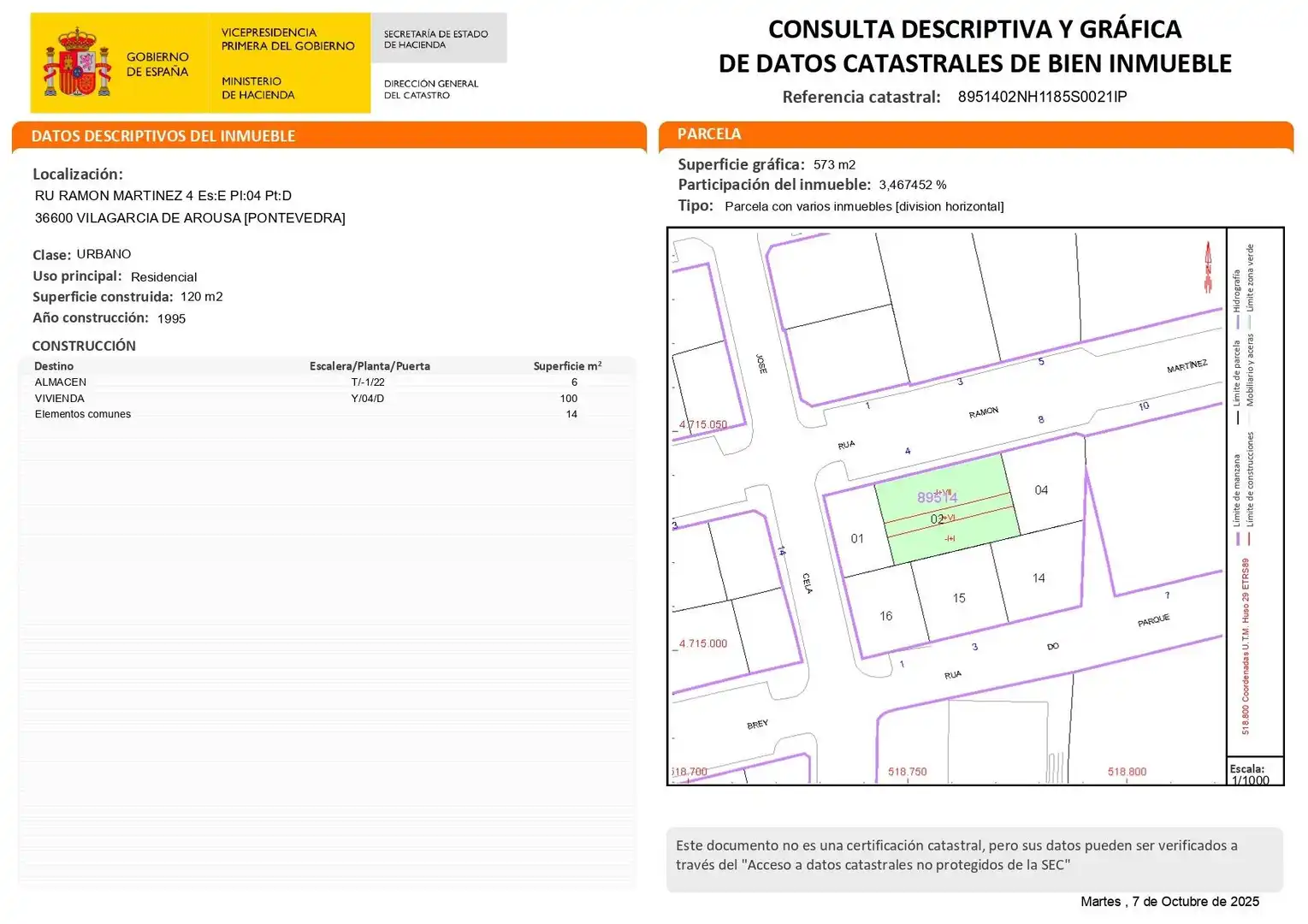 Vista exterior de Piso en venta en Vilagarcía de Arousa con Trastero y Balcón