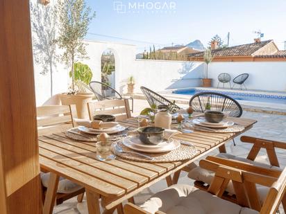 Terrace of House or chalet to rent in Calpe / Calp  with Air Conditioner, Heating and Private garden