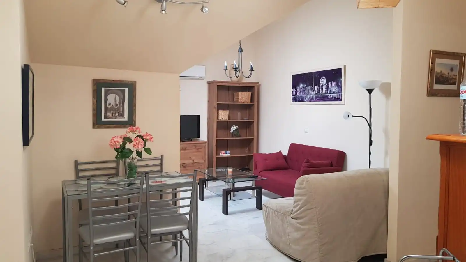 Living room of Apartments for rent in Málaga  with Air Conditioner, Furnished and Washing machine