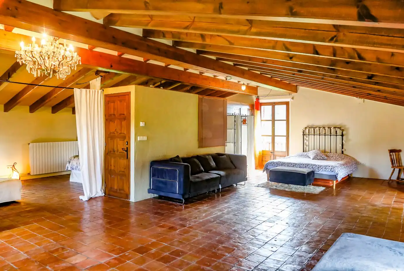 Sala de estar de Finca rústica en venta en Rupit i Pruit con Jardín privado