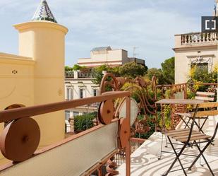 Terrace of Flat to rent in  Barcelona Capital  with Air Conditioner, Heating and Furnished