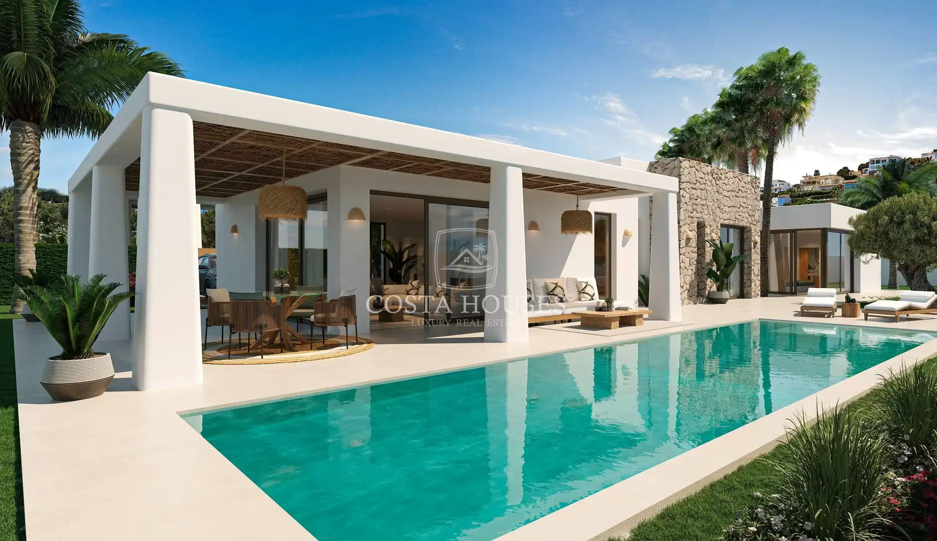 Vista exterior de Casa o xalet en venda en Jávea / Xàbia amb Aire condicionat, Jardí privat i Terrassa