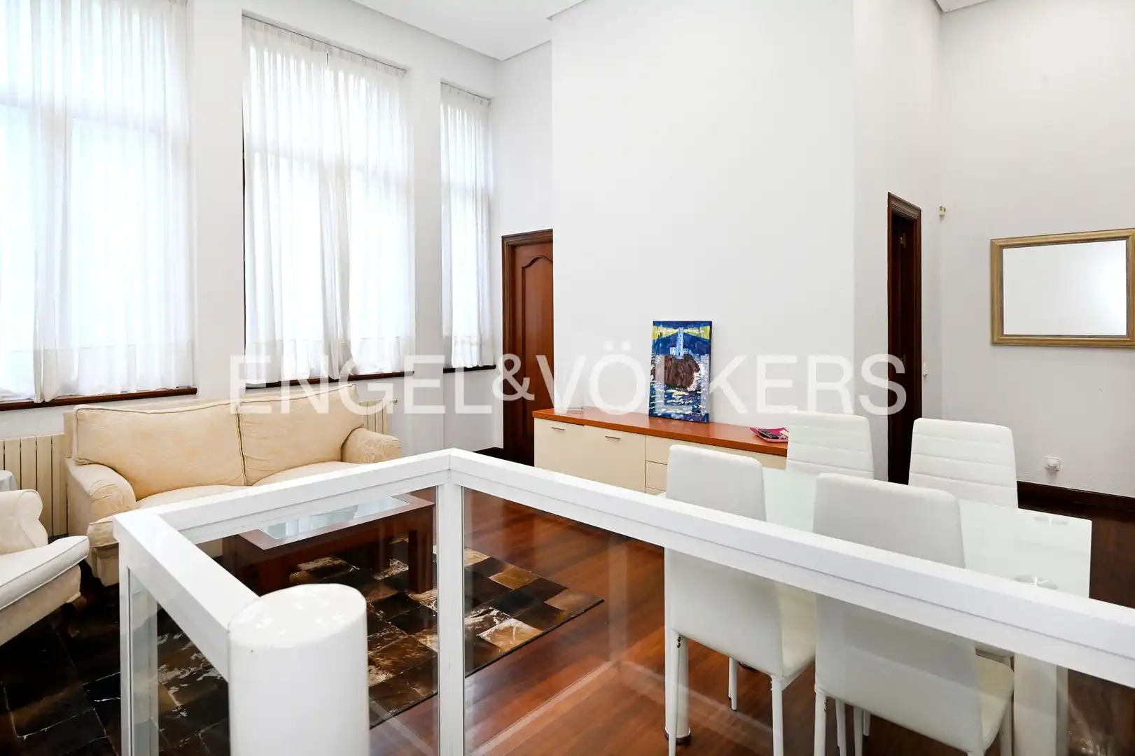 Wohnzimmer von Maisonette zur Miete in Santander mit Heizung, Privatgarten und Parkett