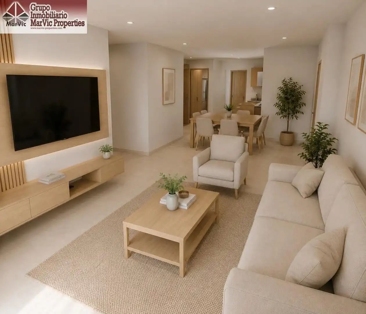 Wohnzimmer von Erdgeschoss zum Verkauf in Benidorm mit Privatgarten, Terrasse und Gemeinschaftspool