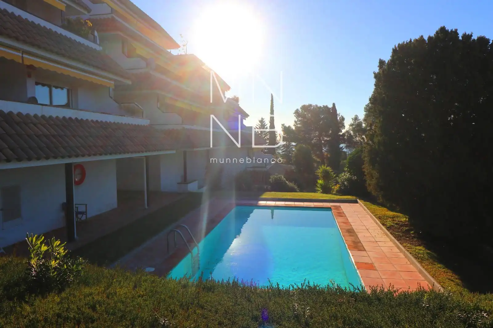 Garten von Wohnung zur Miete in Sant Vicenç de Montalt mit Klimaanlage, Heizung und Terrasse