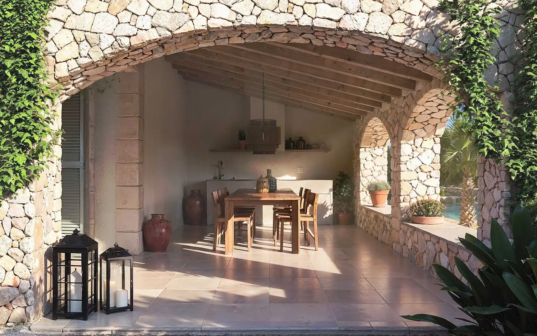 Terraza de Finca rústica en venta en Es Mercadal con Aire acondicionado, Trastero y Piscina
