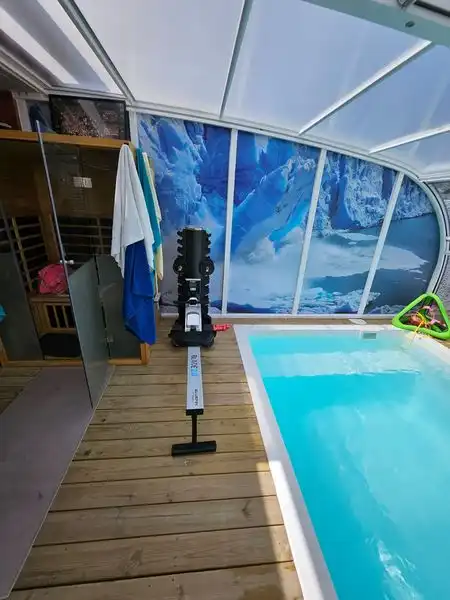 Piscina de Casa adosada en venta en Peralta / Azkoien con Aire acondicionado, Calefacción y Jardín privado