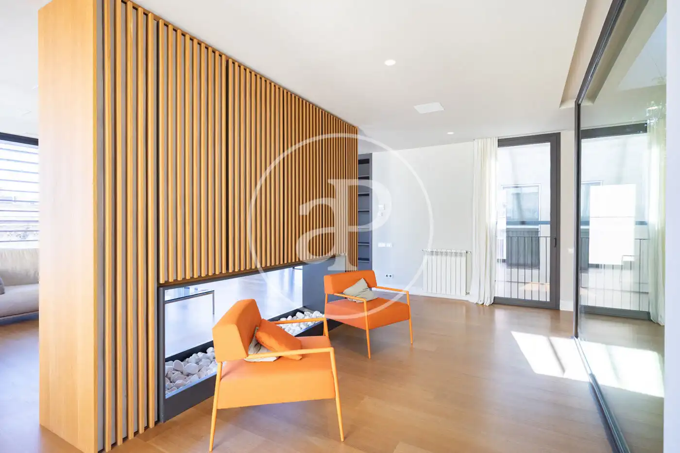 Sala de estar de Piso de alquiler en Barcelona con Aire acondicionado, Calefacción y Jardín privado