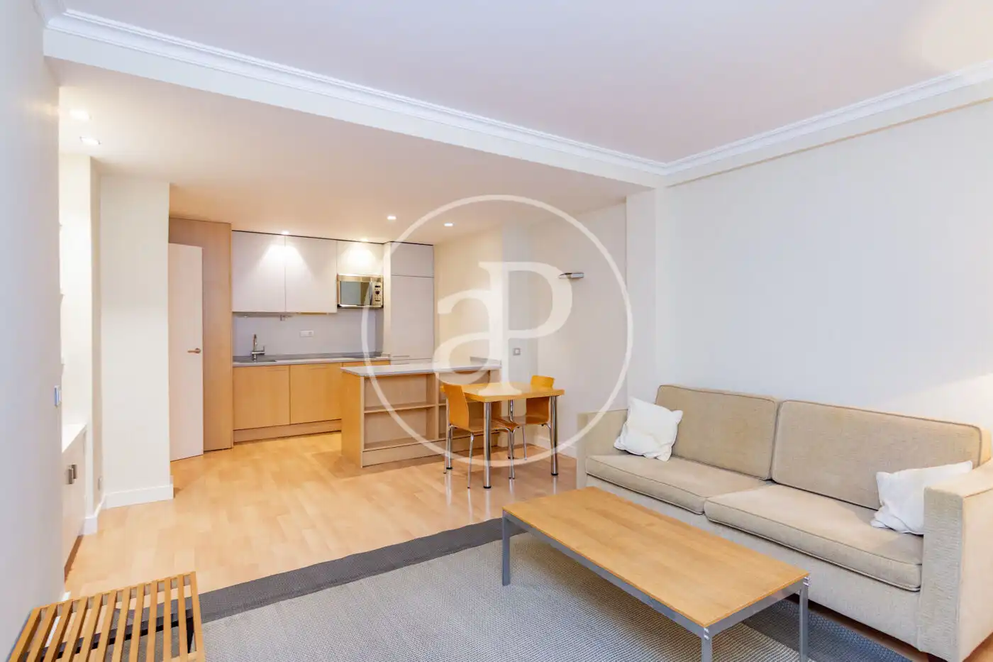 Wohnzimmer von Wohnung zur Miete in Madrid mit Klimaanlage, Heizung und Möbliert