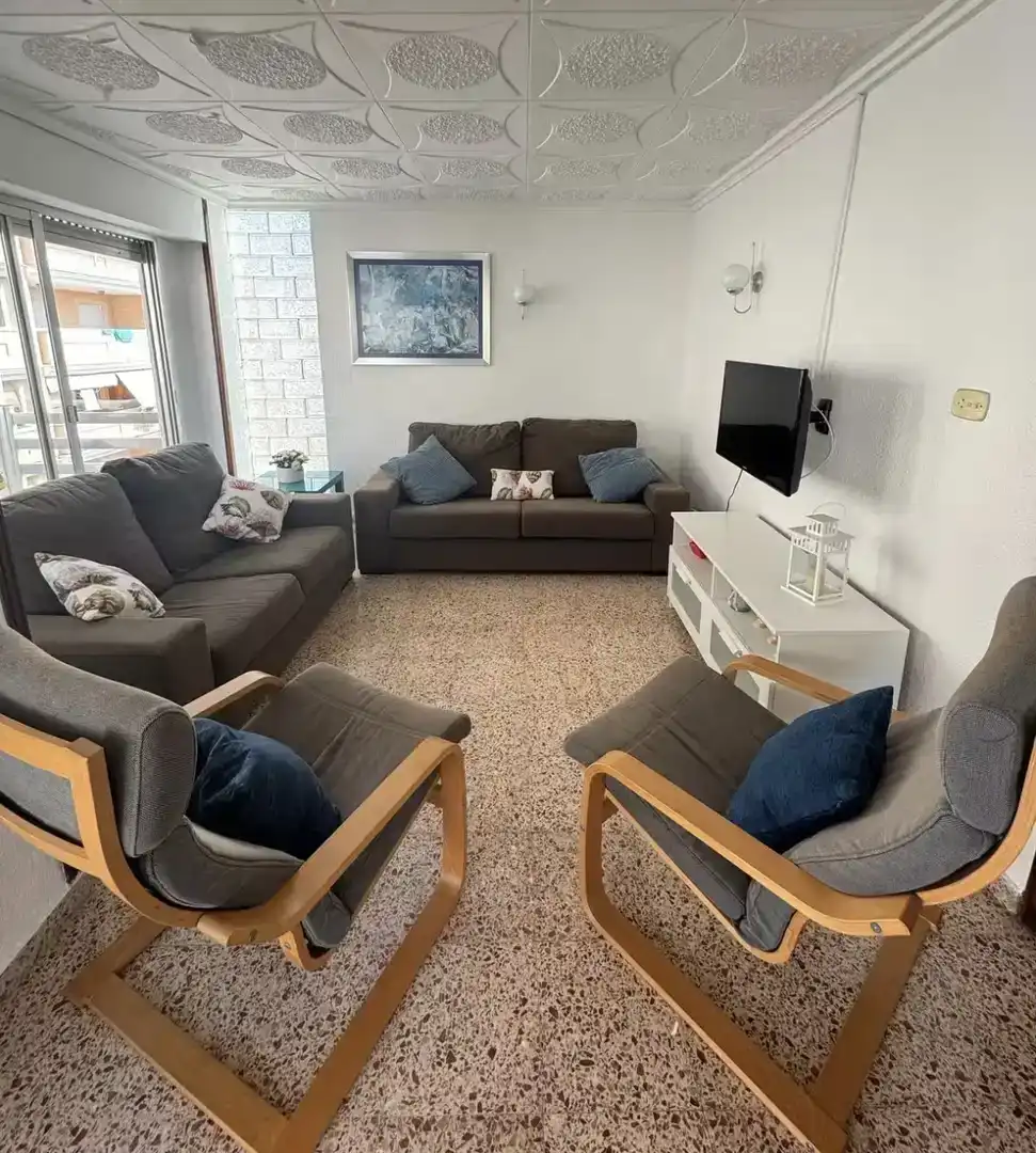 Living room of Flat for rent in Moncofa  with Furnished and Balcony