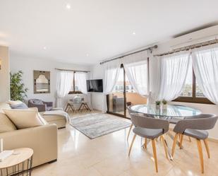 Sala d'estar de Àtic en venda en Marbella amb Aire condicionat, Jardí privat i Terrassa
