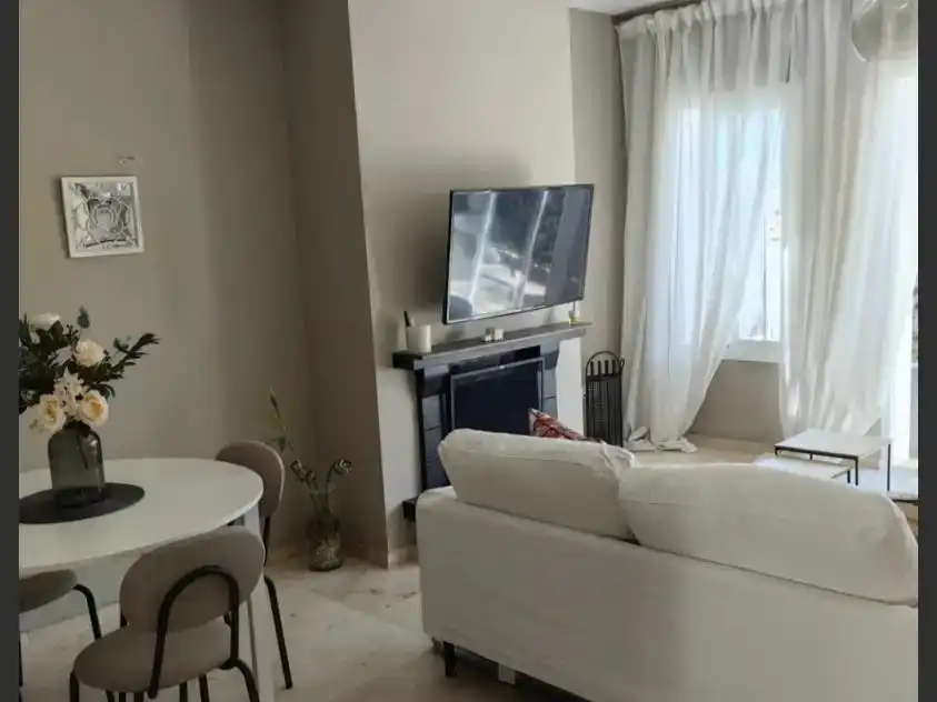 Sala de estar de Piso en venta en Marbella con Aire acondicionado, Piscina y Balcón