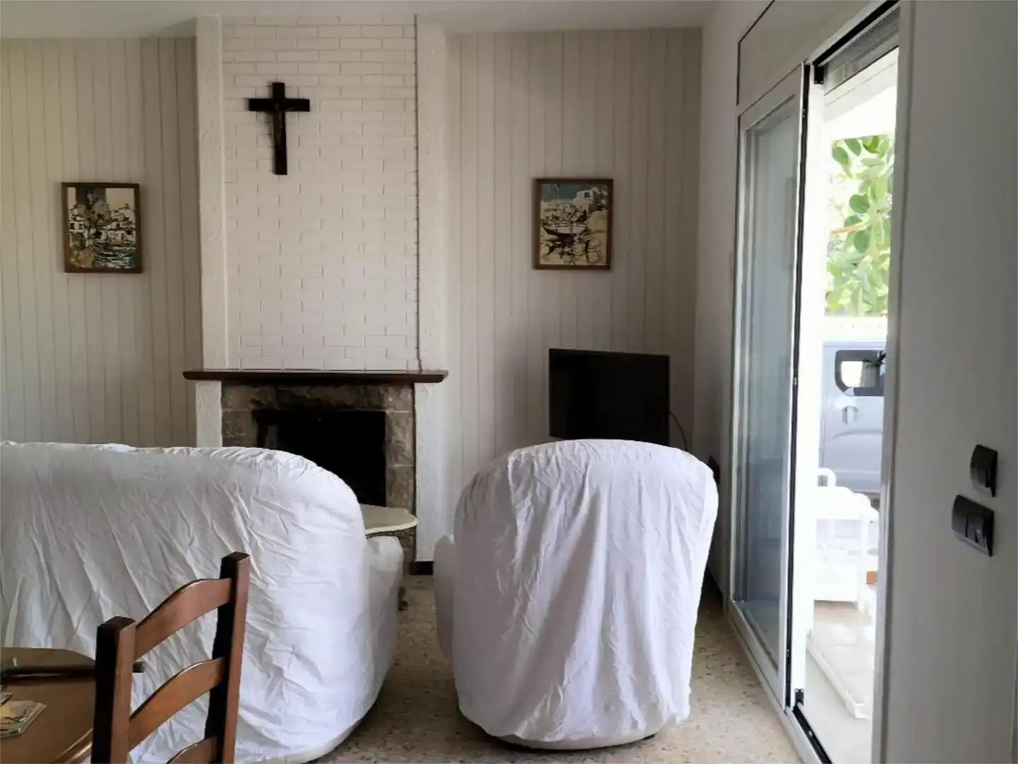 Sala d'estar de Casa o xalet en venda en Alcanar amb Aire condicionat i Piscina