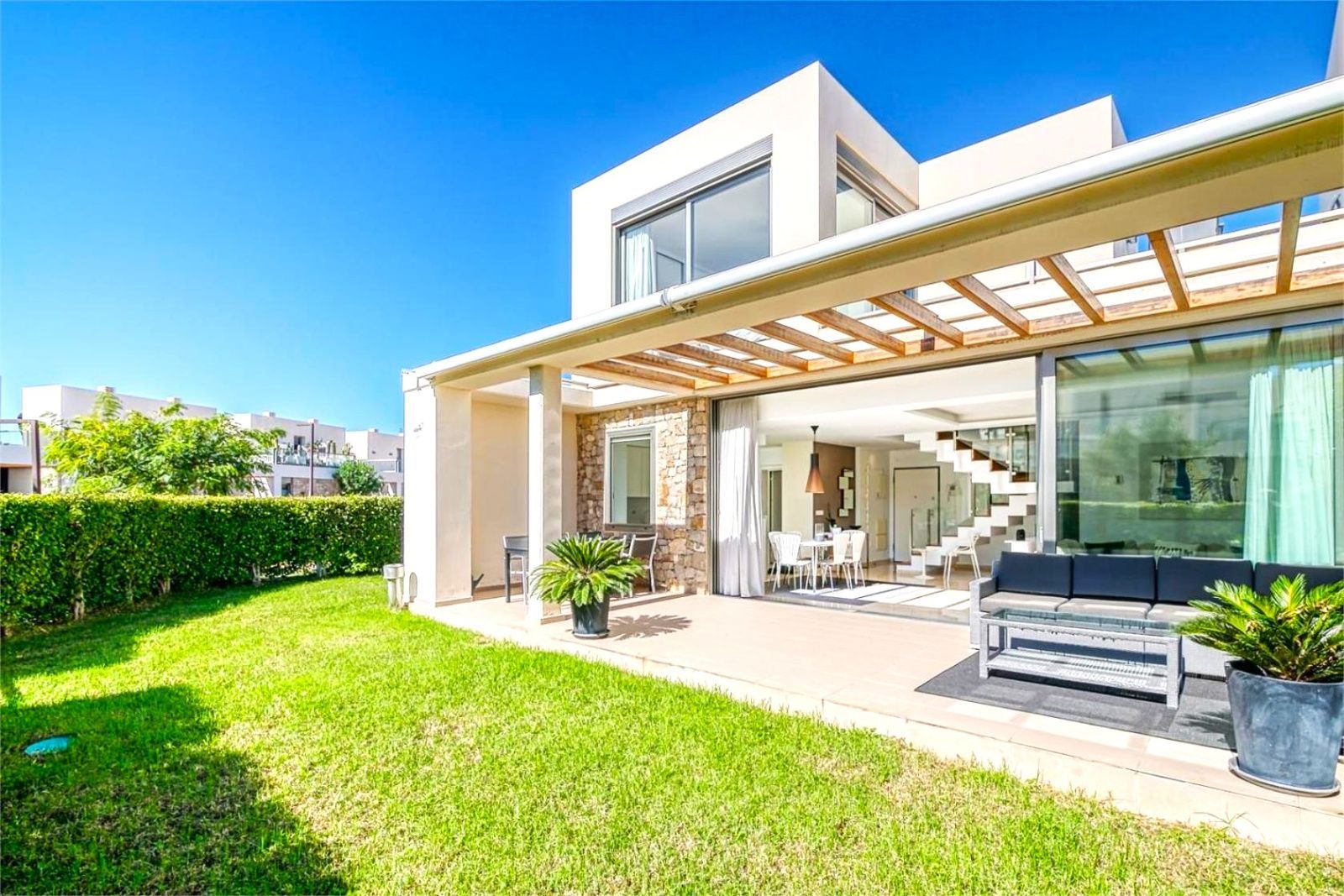 Terraza de Casa adosada en venta en Villajoyosa / La Vila Joiosa con Aire acondicionado, Piscina y Piscina comunitaria