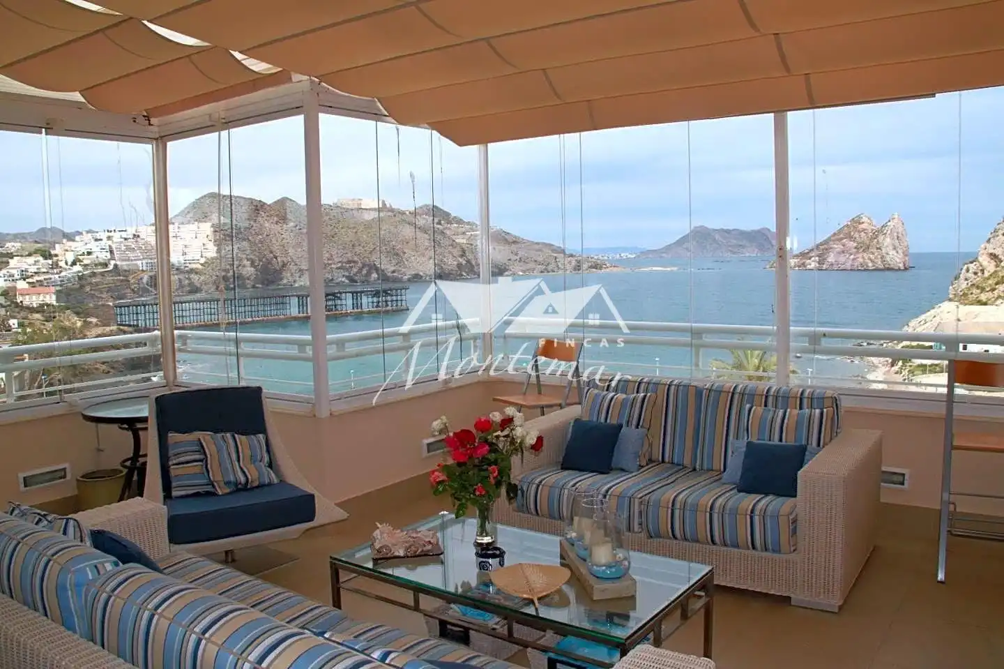Terraza de Piso de alquiler en Águilas con Aire acondicionado, Terraza y Piscina