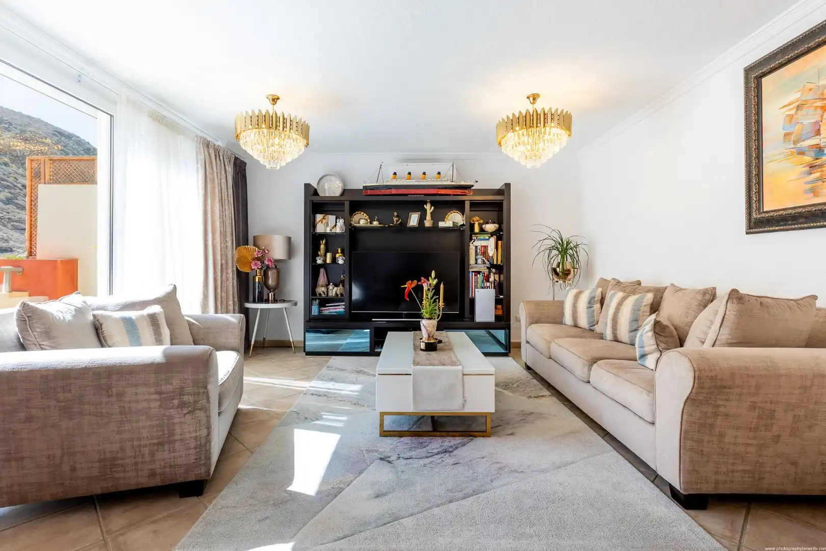 Sala de estar de Casa o chalet en venta en Arona con Aire acondicionado, Jardín privado y Terraza