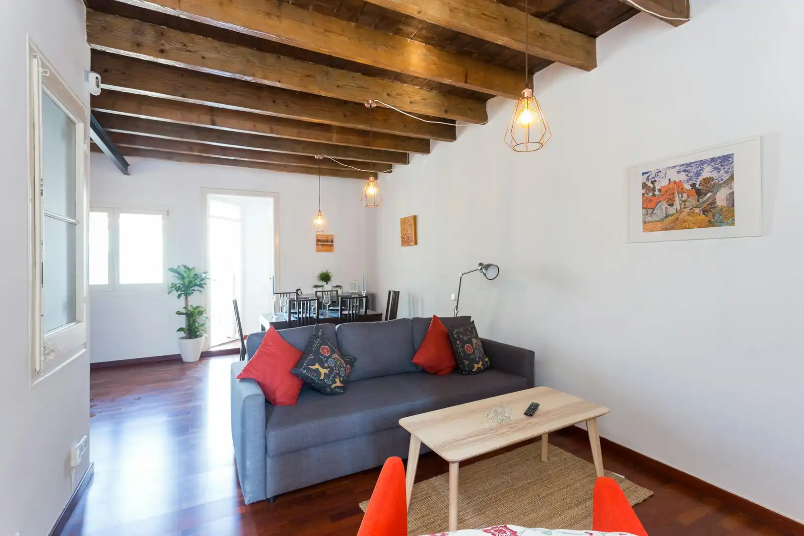 Living room of Flat for rent in L'Hospitalet de Llobregat  with Air Conditioner, Heating and Furnished