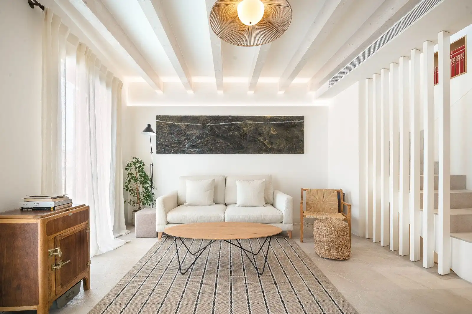 Living room of Detached homes for sale in Pollença  with Air Conditioner, Heating and Parquet flooring
