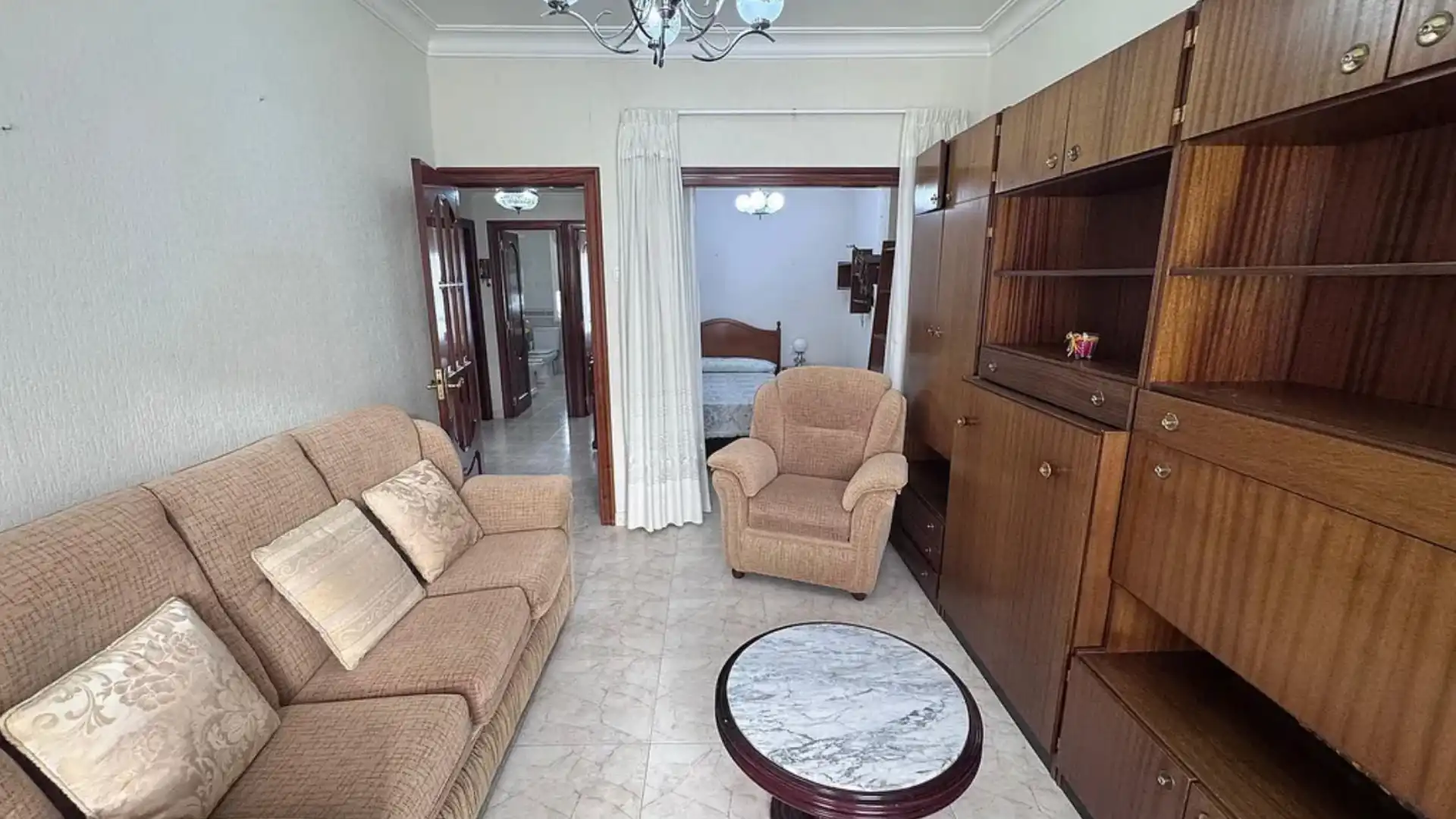 Living room of Flat for sale in Ferrol  with Furnished