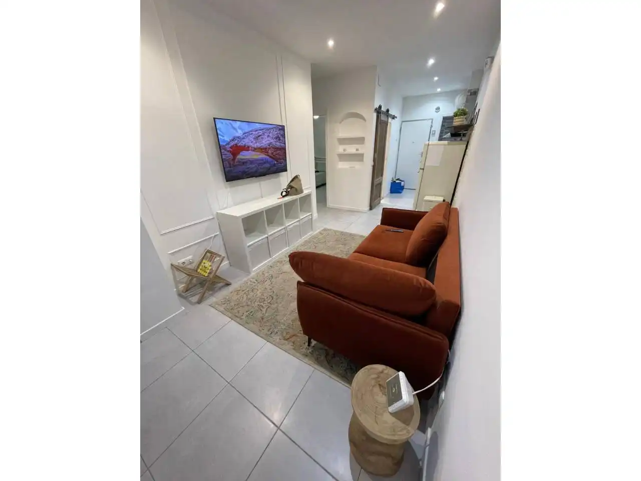 Wohnzimmer von Wohnung zur Miete in Castelldefels mit Klimaanlage, Privatgarten und Terrasse