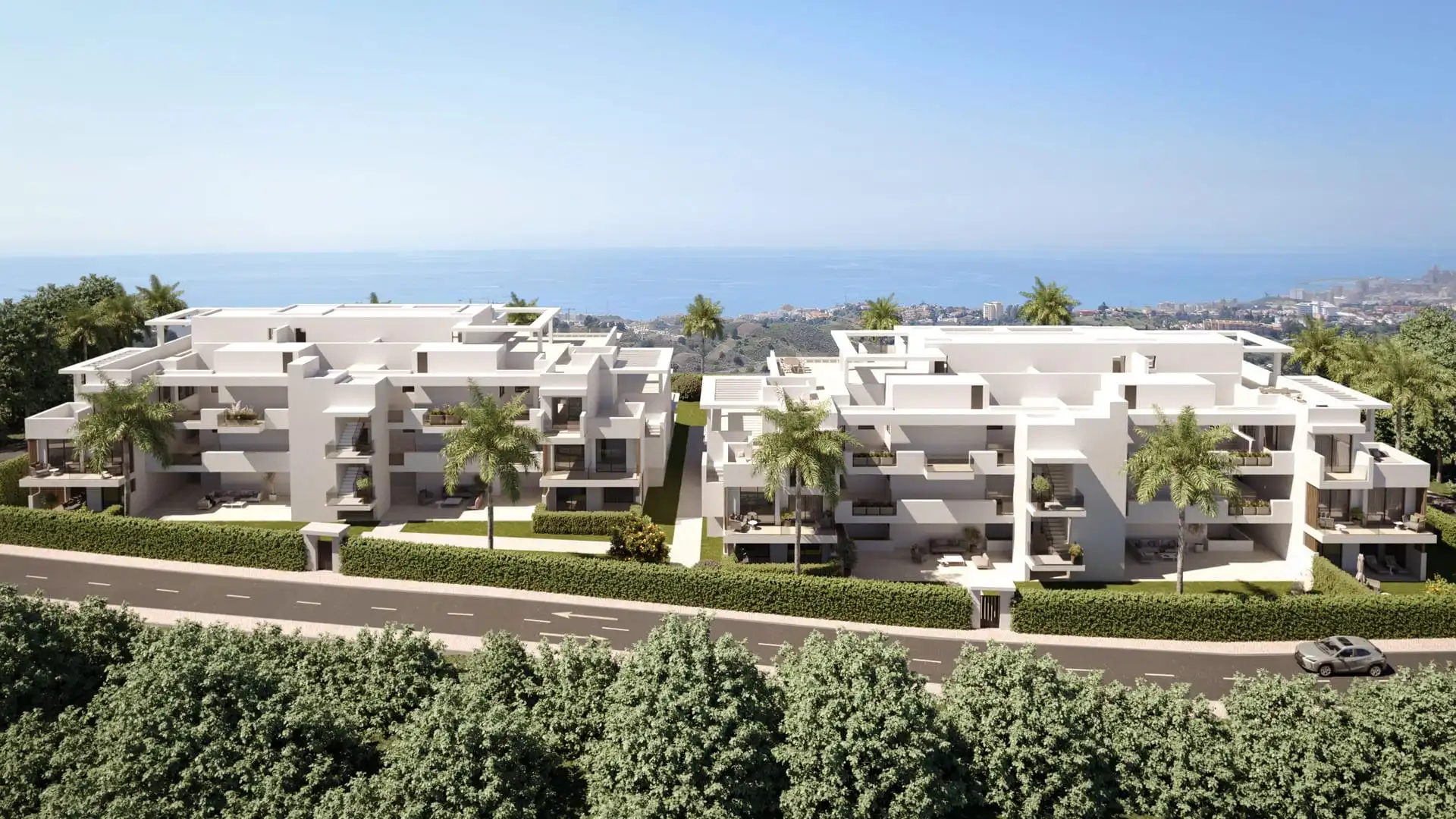 Vista exterior de Àtic en venda en Estepona amb Piscina comunitària