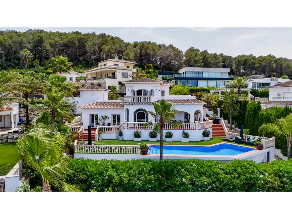 Vista exterior de Casa o chalet de alquiler en Jávea / Xàbia con Aire acondicionado, Jardín privado y Piscina