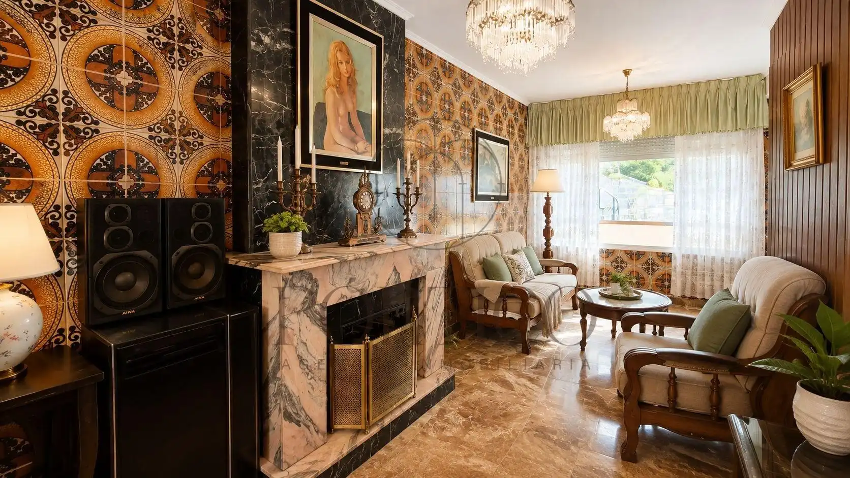 Living room of Houses for sale in Vigo   with Heating, Private garden and Terrace