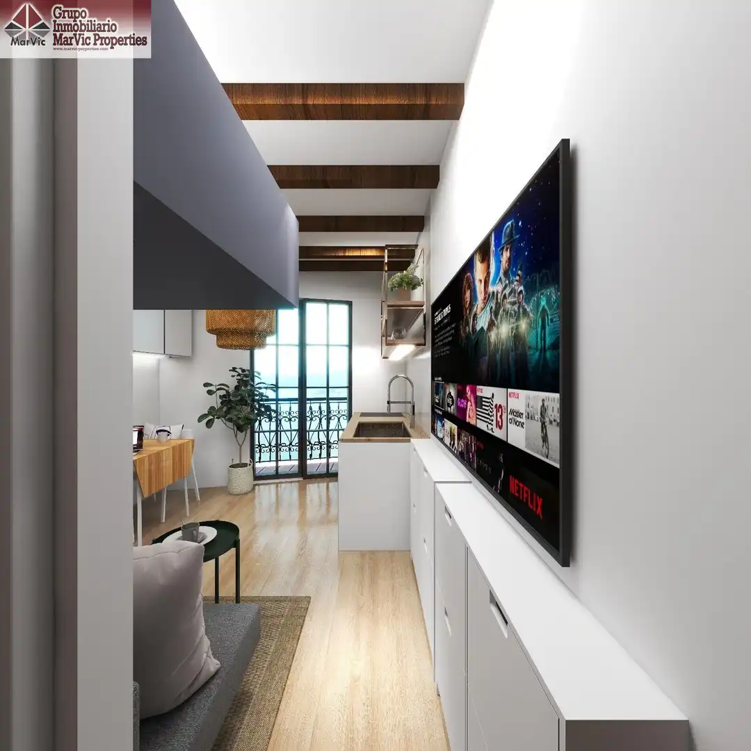 Sala de estar de Apartamento en venta en Villajoyosa / La Vila Joiosa con Aire acondicionado, Terraza y Amueblado