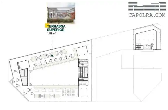 Terrasse von Gebäude zur Miete in Barcelona